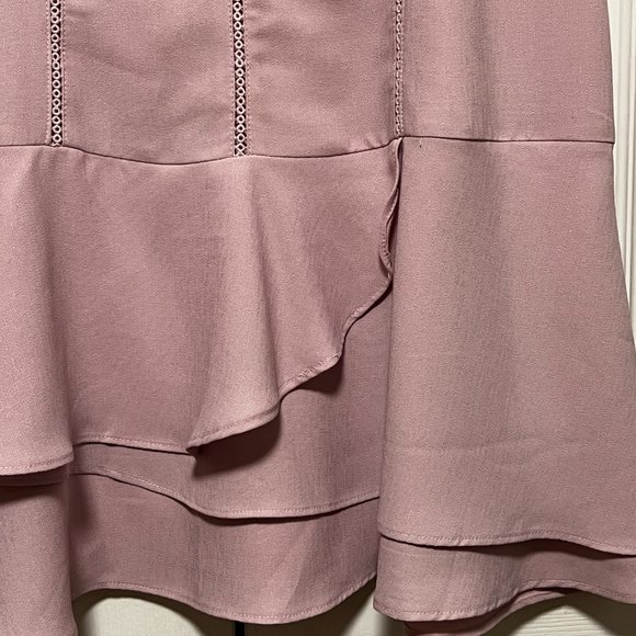 Adelyn Rae Dusty Rose Ruffle Dress - Picture 4 of 7